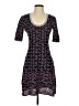 M Missoni 100% Polyester Chevron-herringbone Black Purple Casual Dress Size S - photo 1