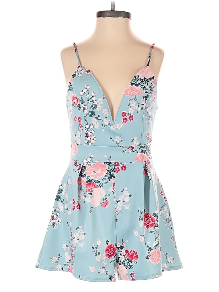 Pre-owned Windsor Romper In Blue