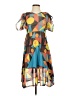 Unbranded Print Blue Casual Dress Size XXS (estimated) - photo 1