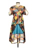 Unbranded Print Blue Casual Dress Size XXS (estimated) - photo 2