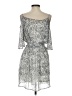 XXI 100% Polyester Paisley Gray Silver Casual Dress Size S - photo 2