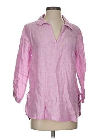 Sigrid Olsen 3/4 Sleeve Button-Down Shirt (view 1)