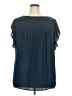 DR2 100% Polyester Blue Short Sleeve Blouse Size 3X - photo 2