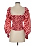 Slate & Willow 100% Polyester Red 3/4 Sleeve Blouse Size S - photo 2