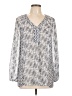 Zac & Rachel 100% Polyester Silver Long Sleeve Blouse Size L - photo 1