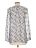 Zac & Rachel 100% Polyester Silver Long Sleeve Blouse Size L - photo 2
