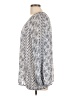 Zac & Rachel 100% Polyester Silver Long Sleeve Blouse Size L - photo 5