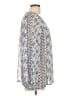 Zac & Rachel 100% Polyester Silver Long Sleeve Blouse Size L - photo 4