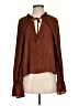 Minkpink Brown Long Sleeve Blouse Size XS - photo 1