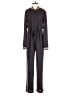 BCBGMAXAZRIA 100% Polyester Chevron-herringbone Black Jumpsuit Size XXS - photo 1