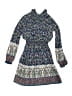 Xtraordinary 100% Polyester Paisley Blue Dress Size 10 - photo 1