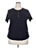 Avenue Blue Short Sleeve Henley Size 18 - 20 Plus - photo 1