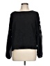 Kaari Blue 100% Polyester Black Long Sleeve Blouse Size L - photo 1