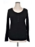 a.n.a. A New Approach Black Long Sleeve Henley Size XL - photo 1