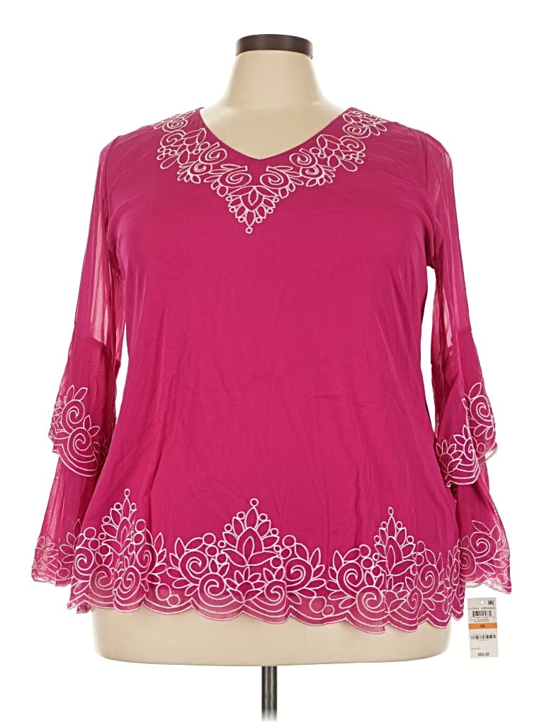Alfani 3/4 Sleeve Blouse In Multi