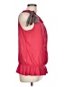 Ann Taylor LOFT 100% Polyester Red Sleeveless Blouse Size L - photo 4