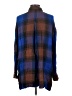 BDG 100% Rayon Plaid Blue Long Sleeve Button-Down Shirt Size S - photo 2
