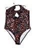 Unbranded Print Black One Piece Swimsuit Size XL - photo 1