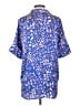 Open Edit 100% Polyester Animal Print Blue Short Sleeve Blouse Size XXS - photo 2