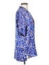 Open Edit 100% Polyester Animal Print Blue Short Sleeve Blouse Size XXS - photo 4