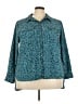 Notations Animal Print Teal 3/4 Sleeve Blouse Size 3X - photo 1