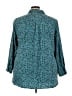 Notations Animal Print Teal 3/4 Sleeve Blouse Size 3X - photo 2