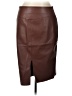 Express 100% Polyester Brown Faux Leather Skirt Size 10 - photo 1