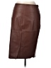Express 100% Polyester Brown Faux Leather Skirt Size 10 - photo 2