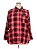Lane Bryant Plaid Red 3/4 Sleeve Button-Down Shirt Size 22 - 24 Plus - photo 1