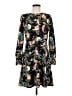 Ann Taylor LOFT Paisley Black Casual Dress Size 6 - photo 1