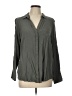 dalia 100% Rayon Gray Long Sleeve Blouse Size L - photo 1