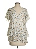 Davi & Dani 100% Polyester Blue Short Sleeve Blouse Size S - photo 1