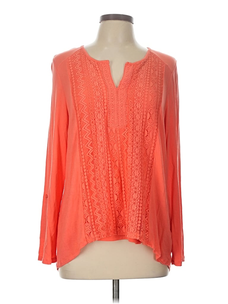 Pre-owned Rxb Long Sleeve Blouse In Orange