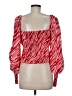 Slate & Willow 100% Polyester Red Long Sleeve Blouse Size M - photo 2