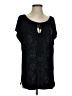 Smitten Black Short Sleeve Blouse Size S - photo 1