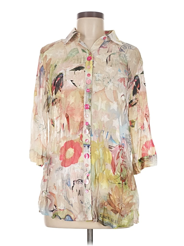 Ethyl 3/4 Sleeve Blouse In Multi