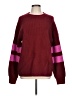 John & Jenn Color Block Burgundy Pullover Sweater Size L - photo 1