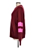 John & Jenn Color Block Burgundy Pullover Sweater Size L - photo 5