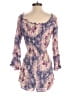 En Creme 100% Rayon Purple Blue Romper Size S - photo 2