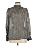 H&M Animal Print Silver Long Sleeve Blouse Size M - photo 1