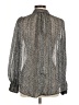 H&M Animal Print Silver Long Sleeve Blouse Size M - photo 2