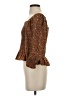 Joy Joy 100% Polyester Brown 3/4 Sleeve Blouse Size S - photo 5