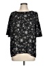 Vince Camuto 100% Polyester Black Short Sleeve Blouse Size L - photo 1