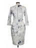 Hunter Bell Print Gray Cocktail Dress Size L - photo 2