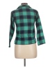 Lands' End 100% Polyester Plaid Green 3/4 Sleeve Blouse Size 12 - photo 2