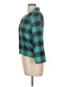 Lands' End 100% Polyester Plaid Green 3/4 Sleeve Blouse Size 12 - photo 5