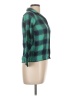 Lands' End 100% Polyester Plaid Green 3/4 Sleeve Blouse Size 12 - photo 4