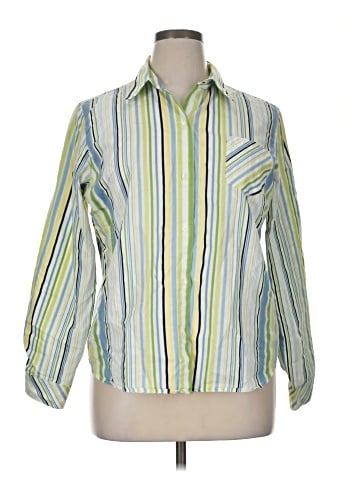 Liz Claiborne 3/4 Sleeve Button-Down Shirt (view 1)