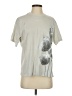 Assorted Brands Floral Silver Short Sleeve T-Shirt Size XS - photo 1