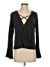 Veronica M. Black Long Sleeve Top Size S - photo 1